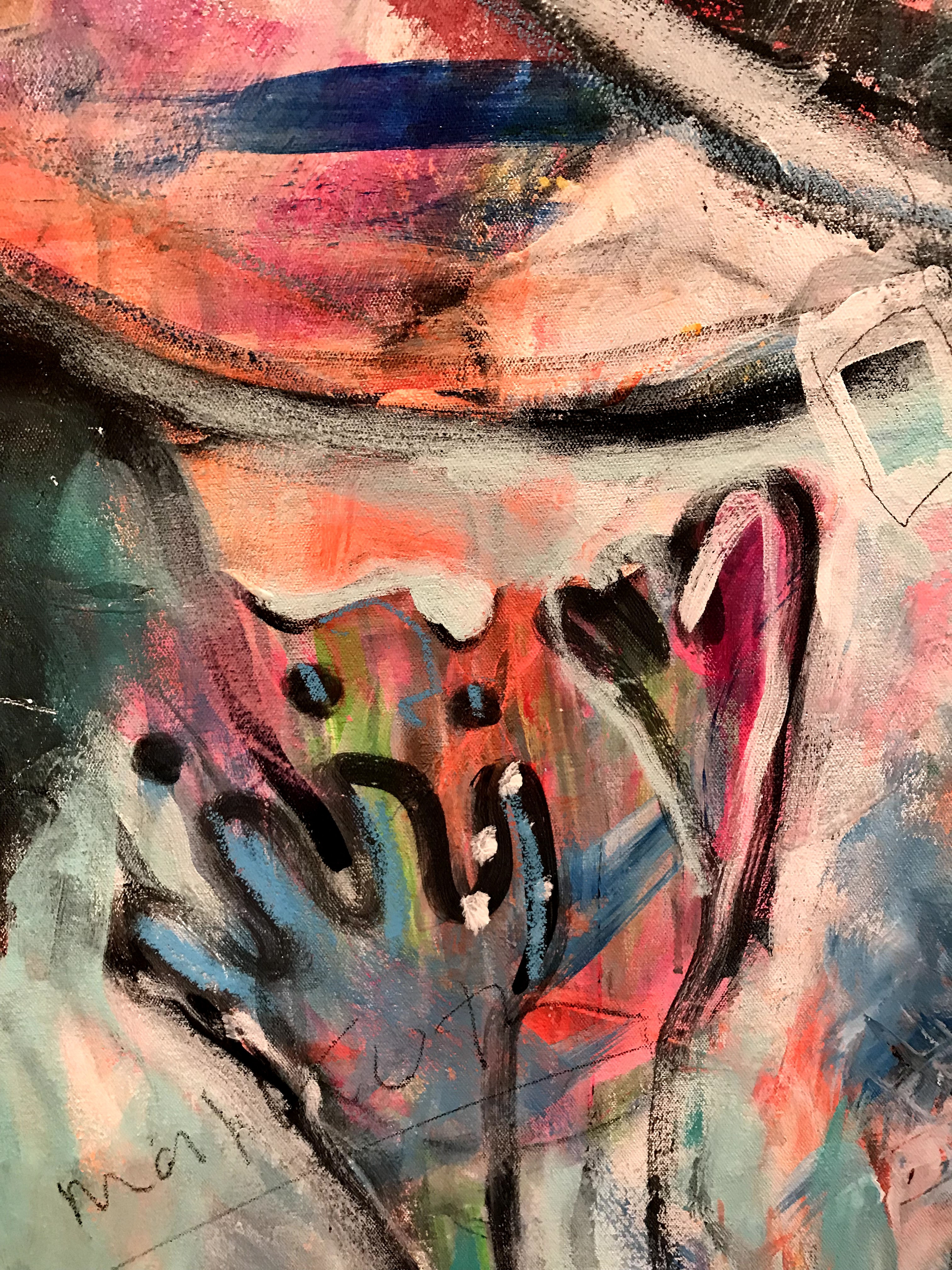 Salt, detail, Suzanne Edminster, original acrylic on canvas, 48" x 60"